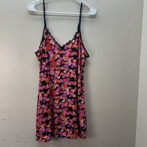 Smart Sexy Y2K Mesh Babydoll Lace Lingerie Mini Slip Dress Heart Print Size L